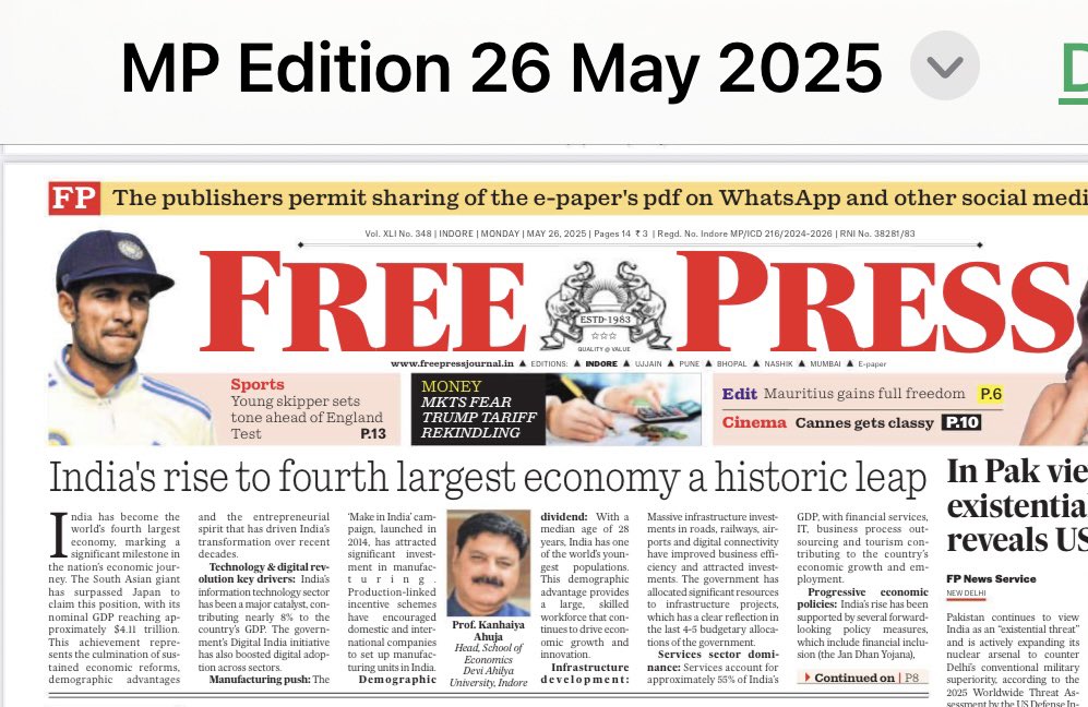 Kanhaiya Ahuja (@kanhaiyaahuja1) on Twitter photo India becomes the Fourth Largest Economy: An analysis of key drivers of growth <a href="/PMOIndia/">PMO India</a> <a href="/Sachin_Chat/">Sachin Chaturvedi</a> <a href="/nrbmurthy73/">N R Bhanumurthy</a> <a href="/RamSinghEcon/">Ram Singh</a> <a href="/Lakhwinder79375/">Lakhwinder Singh</a> <a href="/CMMadhyaPradesh/">Chief Minister, MP</a> <a href="/JagdishDevdaBJP/">Jagdish Devda</a> <a href="/RIS_NewDelhi/">RIS</a> <a href="/sanjeevsanyal/">Sanjeev Sanyal</a> <a href="/NITIAayog/">NITI Aayog</a> <a href="/deptpesmp/">Department of Planning, Economics & Statistics, MP</a> India becomes the Fourth Largest Economy: An analysis of key drivers of growth <a href="/PMOIndia/">PMO India</a> <a href="/Sachin_Chat/">Sachin Chaturvedi</a> <a href="/nrbmurthy73/">N R Bhanumurthy</a> <a href="/RamSinghEcon/">Ram Singh</a> <a href="/Lakhwinder79375/">Lakhwinder Singh</a> <a href="/CMMadhyaPradesh/">Chief Minister, MP</a> <a href="/JagdishDevdaBJP/">Jagdish Devda</a> <a href="/RIS_NewDelhi/">RIS</a> <a href="/sanjeevsanyal/">Sanjeev Sanyal</a> <a href="/NITIAayog/">NITI Aayog</a> <a href="/deptpesmp/">Department of Planning, Economics & Statistics, MP</a>