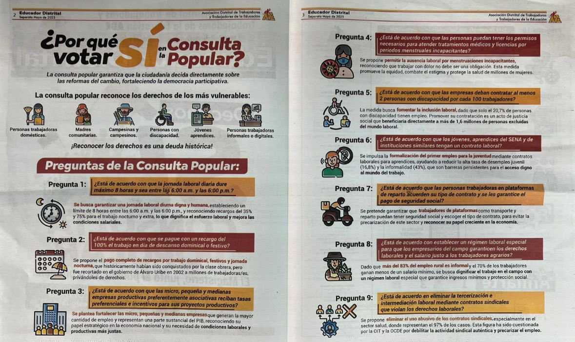 dianadiago's tweet photo. Señor alcalde @CarlosFGalan, como es esto, ¿Docentes del Distrito van a capacitar a padres y estudiantes con cartillas sobre la importancia de la Consulta Popular? ¡Me parece el colmo! Concentraciones en instituciones educativas, eso es adoctrinamiento y una falta de respeto a los niños que van al colegio aprender. ¿Qué piensa alcalde, qué va hacer y su @Educacionbogota?