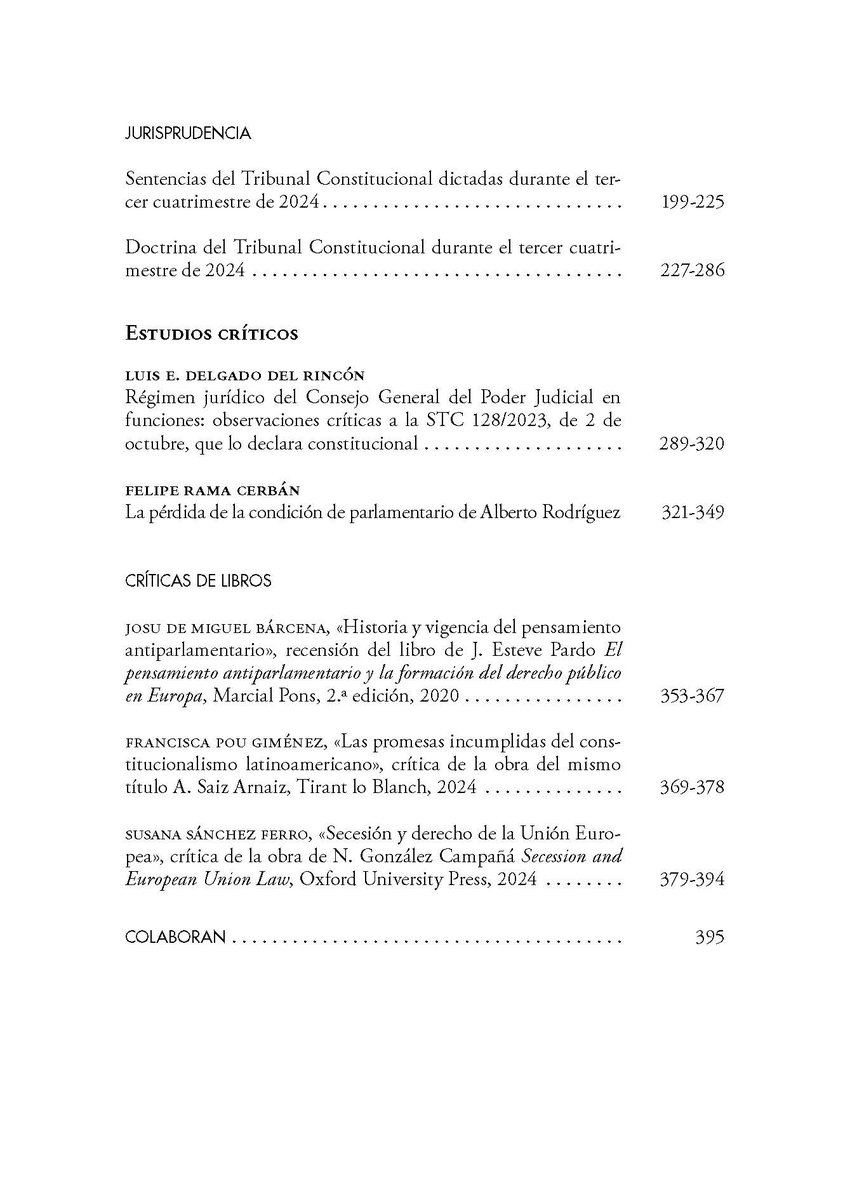 Revista Española de Derecho Constitucional (@redc_cepc) on Twitter photo 🟡Disponible ya la #REDC133.
👩🏫👨🏫Incluye trabajos, entre otros, de <a href="/DelgadoramosD/">David Delgado</a>, <a href="/AnaTMGB/">Ana Torrecillas</a> y <a href="/CerbanRama/">FELIPE RAMA CERBÁN</a>.
🔗Como siempre, en abierto a través de: cepc.gob.es/publicaciones/… 🟡Disponible ya la #REDC133.
👩🏫👨🏫Incluye trabajos, entre otros, de <a href="/DelgadoramosD/">David Delgado</a>, <a href="/AnaTMGB/">Ana Torrecillas</a> y <a href="/CerbanRama/">FELIPE RAMA CERBÁN</a>.
🔗Como siempre, en abierto a través de: cepc.gob.es/publicaciones/…