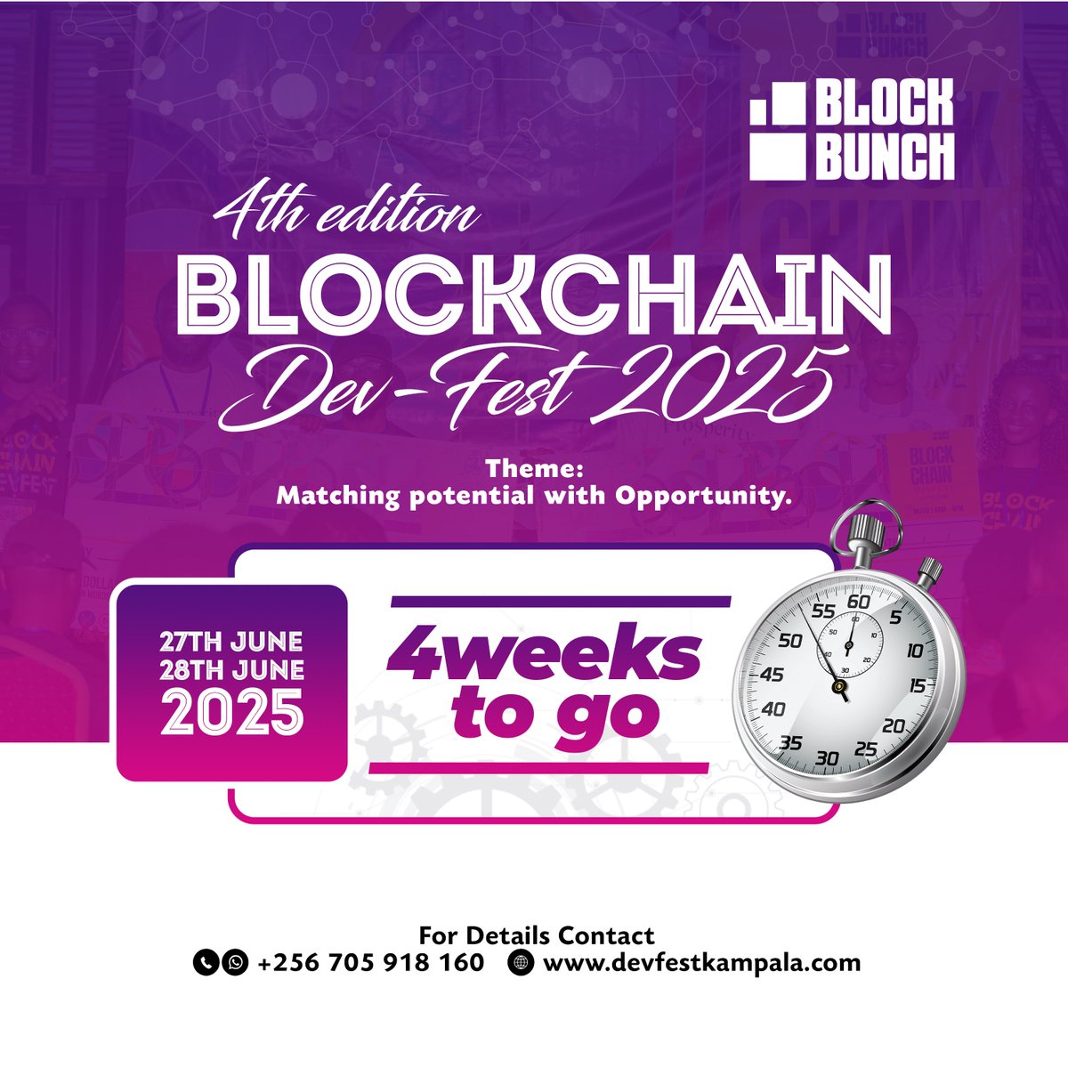 BChainDevFest's tweet image. 🌐 4 Weeks Left
Builders, dreamers, rebels — the countdown is real.
Kampala is about to host the most disruptive Web3 festival this side of the equator.
You in or what? 👀
🎟️ 
#Web3Africa #DevFestUG25 #Blockchain #BlockchainDevFest