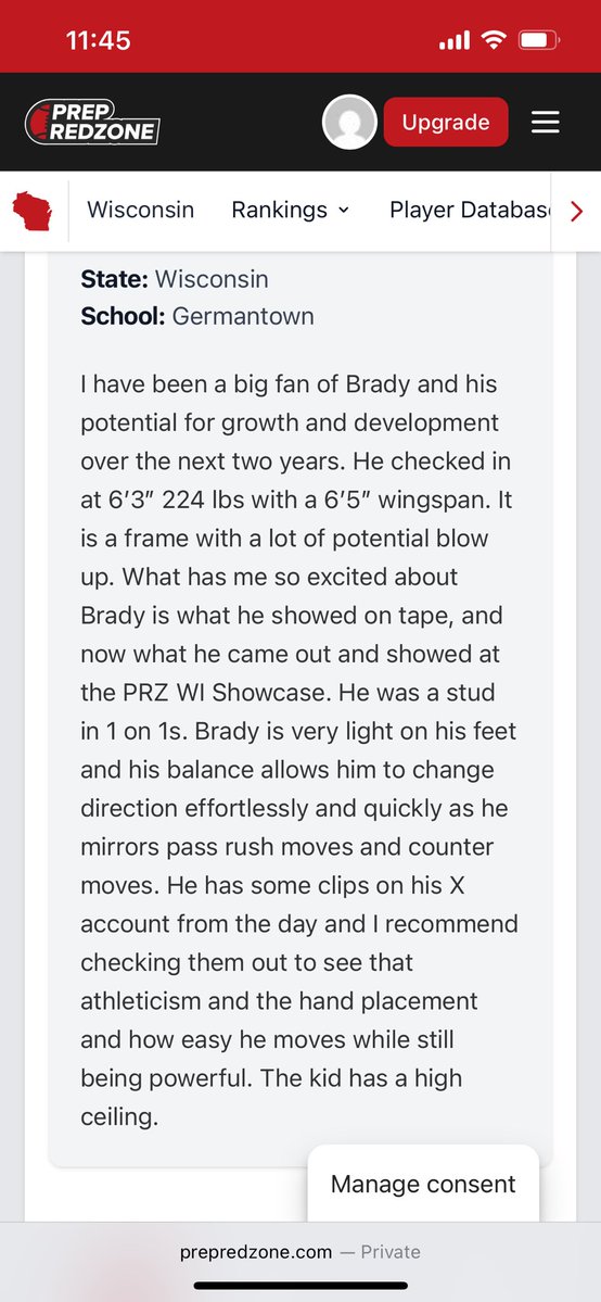 Brady Moranski (@bradymoranski) on Twitter photo Thank you <a href="/MJ_NFLDraft/">Mark Johnson</a> for the write up. Jobs not finished!! #hungry
<a href="/GtownGridiron/">Germantown Gridiron Club</a> <a href="/PrepRedzoneWI/">Prep Redzone Wisconsin</a> Thank you <a href="/MJ_NFLDraft/">Mark Johnson</a> for the write up. Jobs not finished!! #hungry
<a href="/GtownGridiron/">Germantown Gridiron Club</a> <a href="/PrepRedzoneWI/">Prep Redzone Wisconsin</a>