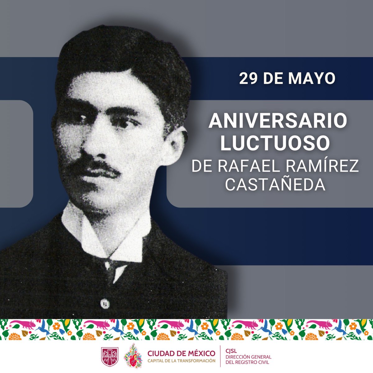 𝐑𝐚𝐟𝐚𝐞𝐥 𝐑𝐚𝐦𝐢́𝐫𝐞𝐳 𝐂𝐚𝐬𝐭𝐚𝐧̃𝐞𝐝𝐚 (𝟏𝟖𝟖𝟓–𝟏𝟗𝟓𝟗) 
Fue un educador mexicano y principal impulsor de la educación rural en México. Fundó escuelas en comunidades marginadas, promoviendo una enseñanza práctica y comunitaria.