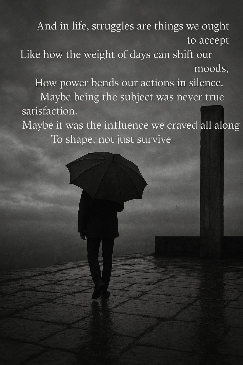 Jayenifa's tweet photo. In a world that often bends us, maybe power lies not in being seen, but in shaping what is unseen. Struggles are not chains  they are the forge. #SoulWriting #poetry #vss365 https://t.co/QkGMSt3Re9