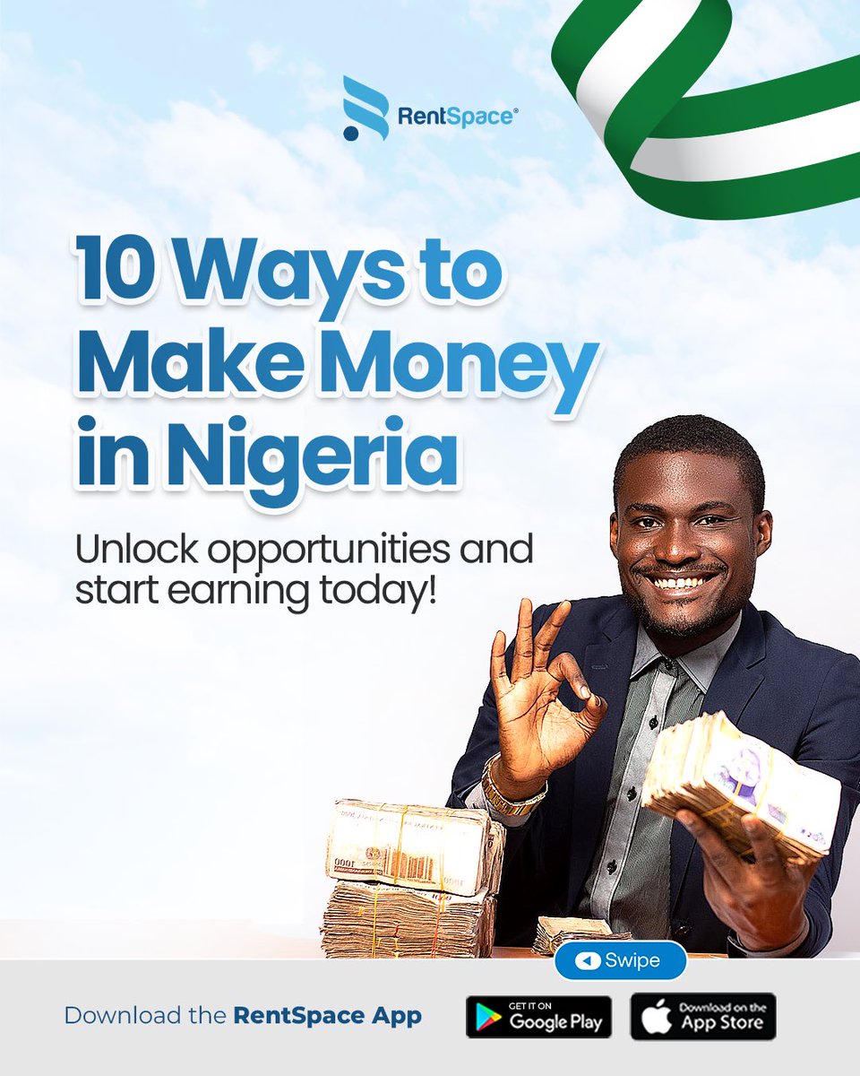 rentspacetech's tweet image. 🚀 Ready to make extra cash?

Start today, and turn your passion into profit!

#MoneyMakingTips #NigeriaBusiness #SideHustle #FreelanceLife #RealEstate #Agribusiness #ContentCreation #FinancialFreedom #MakeMoneyInNigeria #Entrepreneurship