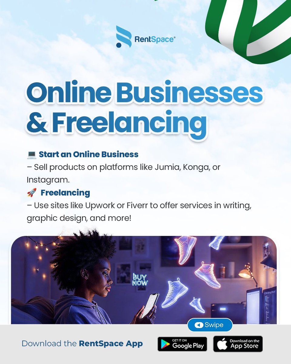 rentspacetech's tweet image. 🚀 Ready to make extra cash?

Start today, and turn your passion into profit!

#MoneyMakingTips #NigeriaBusiness #SideHustle #FreelanceLife #RealEstate #Agribusiness #ContentCreation #FinancialFreedom #MakeMoneyInNigeria #Entrepreneurship