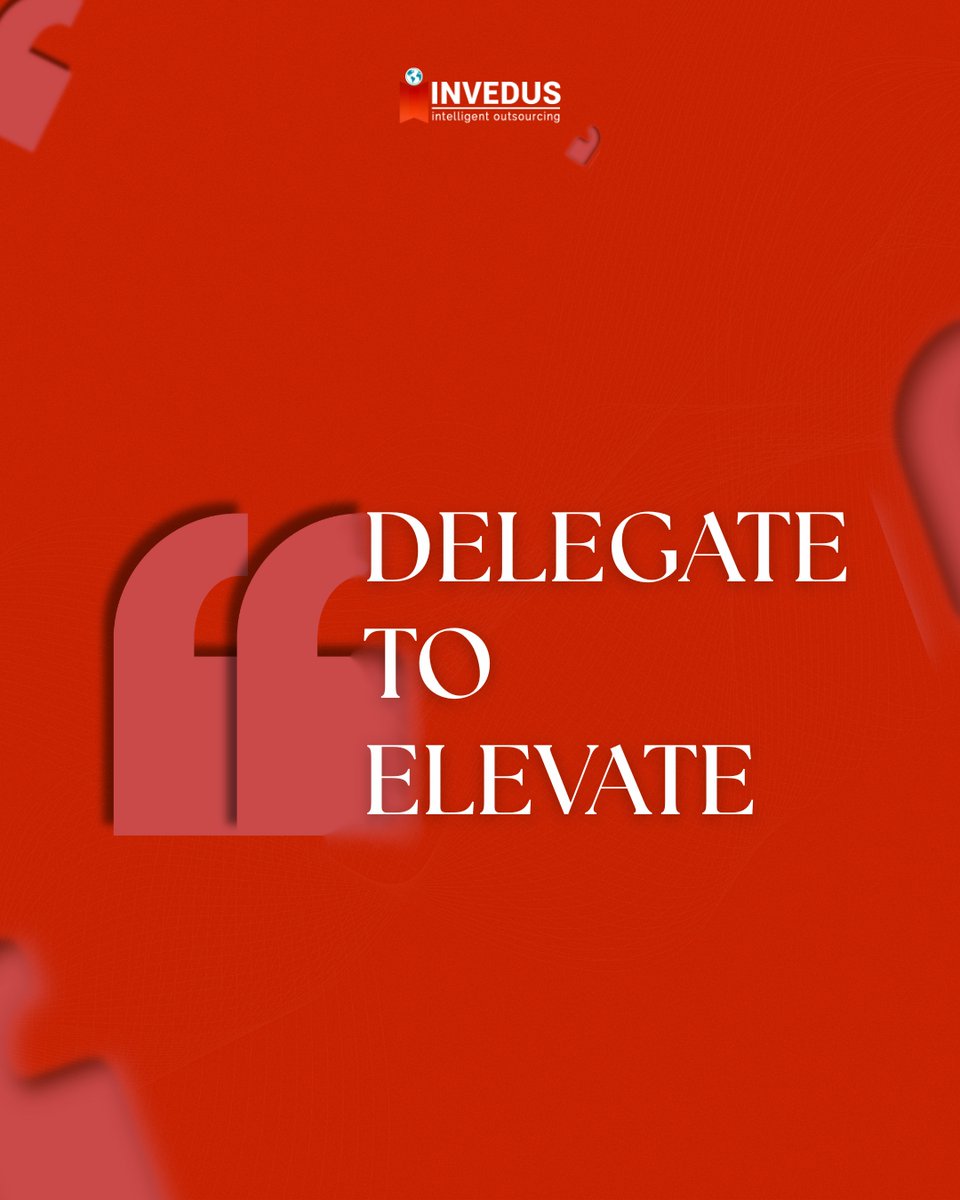 invedus's tweet image. Growth starts with letting go. 💼✨
Delegate what drains you—focus on what drives you. #Invedus #OutsourcingMadeSimple