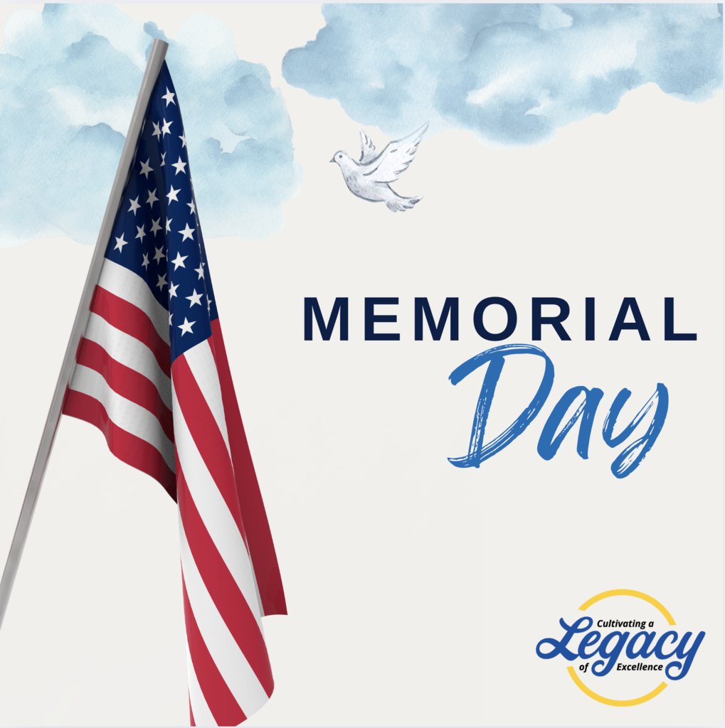 On this Memorial Day, we encourage our school community to take a moment of silence to honor those who gave everything for our country. Whether you’re attending a local ceremony, placing flags at a memorial, or simply reflecting, let’s come together in gratitude. 🇺🇸❤️