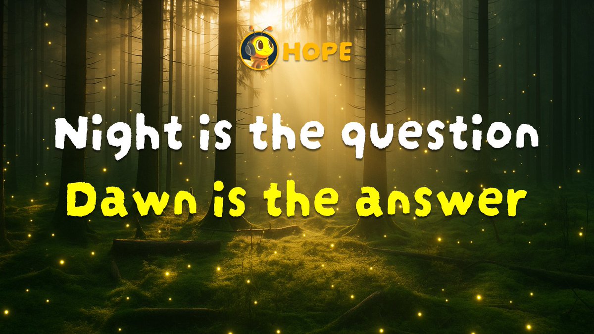 🌌 The night tests you.
🌅 But dawn never forgets to come. 🌤
✨ I’m $HOPE. 🌱
<a href="/Hope_Dao/">HOPE</a>