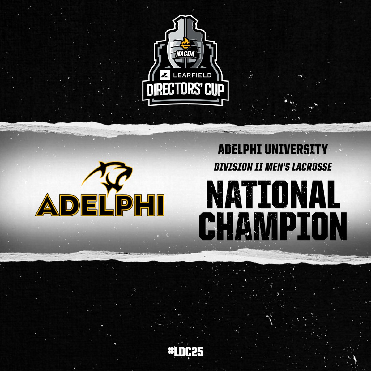 Learfield Directors' Cup (@ldirectorscup) on Twitter photo Back-to-back for <a href="/AUPanthers/">Adelphi University Athletics</a> as they claim the 2025 NCAA Division II Men's Lacrosse National Championship! 9th in program history! #LDC25 Back-to-back for <a href="/AUPanthers/">Adelphi University Athletics</a> as they claim the 2025 NCAA Division II Men's Lacrosse National Championship! 9th in program history! #LDC25