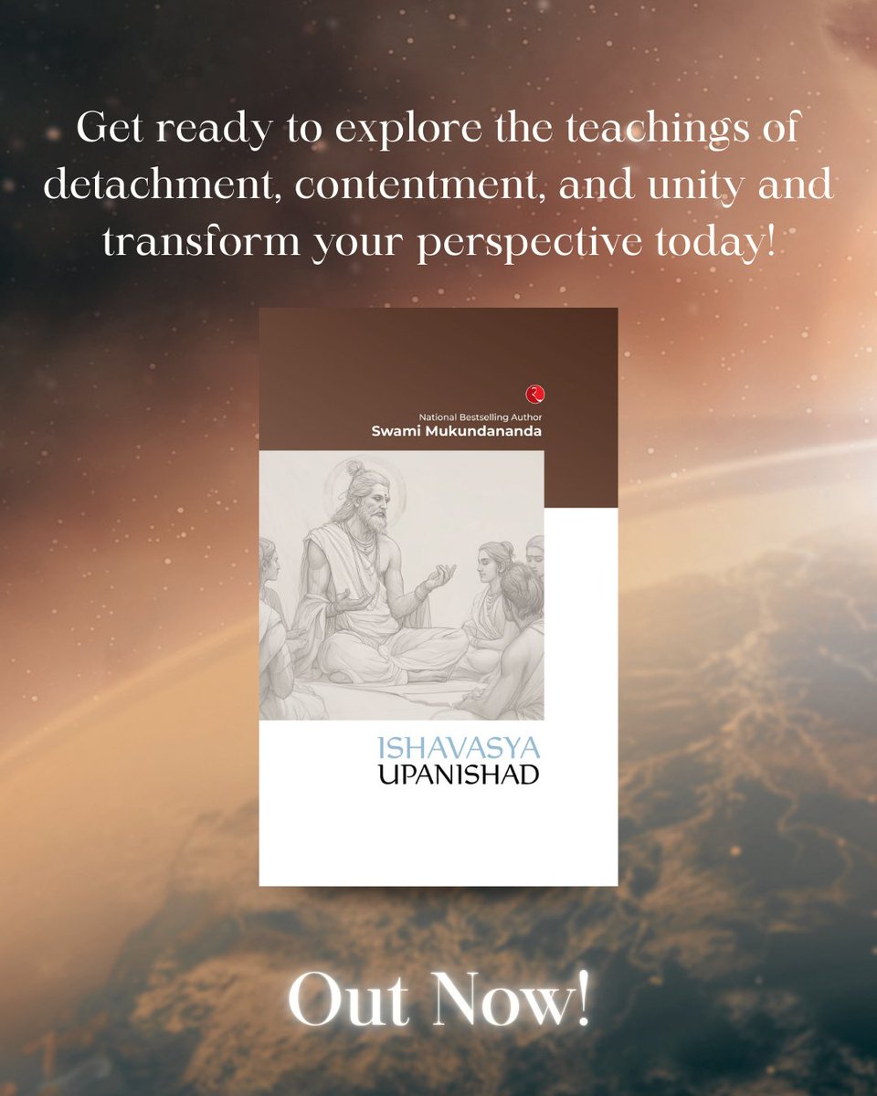 Rupa Publications (@rupa_books) on Twitter photo Unlock the secret to true happiness and peace!
The Ishavasya Upanishad by <a href="/Sw_Mukundananda/">Swami Mukundananda</a> teaches us that everything in this universe is interconnected and pervaded by the Divine. When we learn to enjoy life with detachment and let go of greed, we open the door to lasting Unlock the secret to true happiness and peace!
The Ishavasya Upanishad by <a href="/Sw_Mukundananda/">Swami Mukundananda</a> teaches us that everything in this universe is interconnected and pervaded by the Divine. When we learn to enjoy life with detachment and let go of greed, we open the door to lasting