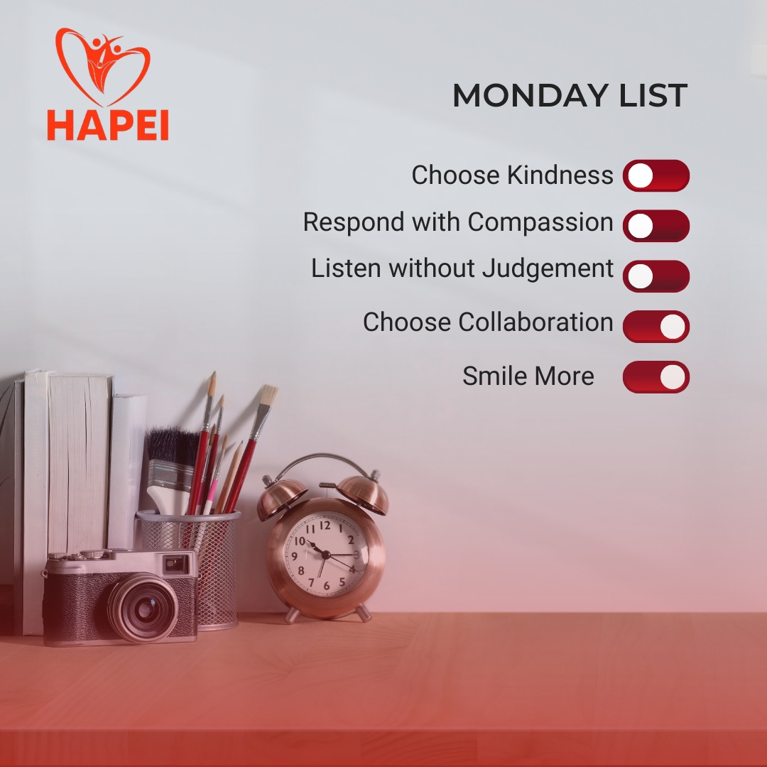HAPEIGlobal's tweet photo. Happy New Week ๐ช
What attitude will you wear this week?
Let's make an impact together
#hapei #peacemakers #impact https://t.co/8Yd58a6UUB