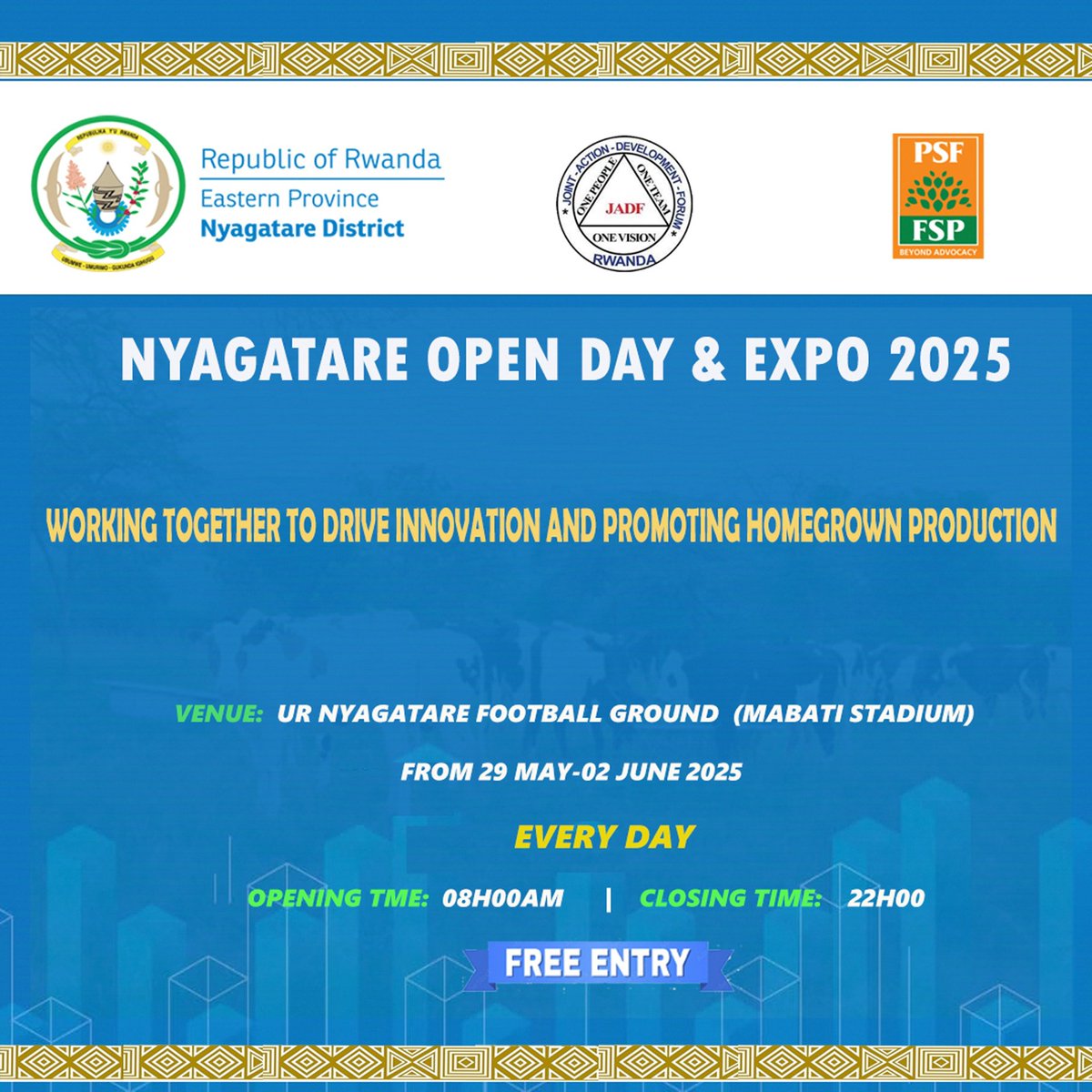Kamanzi Joseph #โค๏ธ๐ท๐ผ (@kamanzijoseph13) on Twitter photo Experience Nyagatare like never before! #NyagatareExpo2025 brings together community, commerce, and childrenโs smiles.#VisitNyagatare #InvestInNyagatare
<a href="/RwandaEast/">๐๐๐ฌ๐ญ๐๐ซ๐ง ๐๐ซ๐จ๐ฏ๐ข๐ง๐๐ | ๐๐ฐ๐๐ง๐๐</a>
<a href="/NyagatareDistr/">Nyagatare District</a>
<a href="/NyagatareHospit/">Nyagatare District Hospital</a>
<a href="/NyagatareNyc/">NYC Nyagatare District</a>
<a href="/GasanaStephen2/">Stephen Gasana</a>
@Murekajul Experience Nyagatare like never before! #NyagatareExpo2025 brings together community, commerce, and childrenโs smiles.#VisitNyagatare #InvestInNyagatare
<a href="/RwandaEast/">๐๐๐ฌ๐ญ๐๐ซ๐ง ๐๐ซ๐จ๐ฏ๐ข๐ง๐๐ | ๐๐ฐ๐๐ง๐๐</a>
<a href="/NyagatareDistr/">Nyagatare District</a>
<a href="/NyagatareHospit/">Nyagatare District Hospital</a>
<a href="/NyagatareNyc/">NYC Nyagatare District</a>
<a href="/GasanaStephen2/">Stephen Gasana</a>
@Murekajul