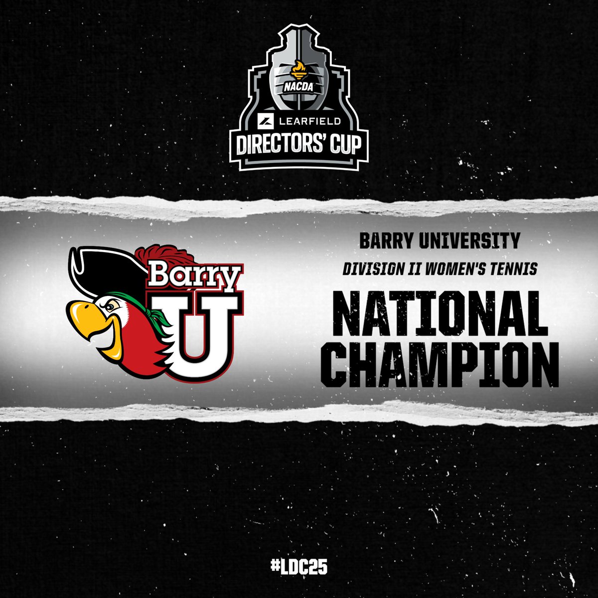 Learfield Directors' Cup (@ldirectorscup) on Twitter photo For the ninth time in program history, <a href="/GoBarryBucs/">Barry University Athletics</a> are the 2025 NCAA DII Women's Tennis National Champions! #LDC25 For the ninth time in program history, <a href="/GoBarryBucs/">Barry University Athletics</a> are the 2025 NCAA DII Women's Tennis National Champions! #LDC25