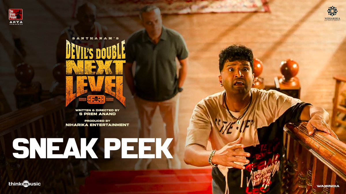 Think Music (@thinkmusicindia) on Twitter photo The answers to all the mysteries surrounding our Kissa’s girlfriend await on the big screens 👹
Here is the #DevilsDoubleNextLevel
Sneak Peek
▶️ youtu.be/xgdkMFRTFnU
<a href="/iamsanthanam/">Santhanam</a> <a href="/arya_offl/">Arya</a> <a href="/TSPoffl/">TheShowPeopleoffl</a> <a href="/NiharikaEnt/">Niharika Entertainment</a> <a href="/iampremanand/">premanand</a> <a href="/menongautham/">Gauthamvasudevmenon</a> <a href="/selvaraghavan/">selvaraghavan</a> <a href="/geethika0001/">Geethikaofficial</a> The answers to all the mysteries surrounding our Kissa’s girlfriend await on the big screens 👹
Here is the #DevilsDoubleNextLevel
Sneak Peek
▶️ youtu.be/xgdkMFRTFnU
<a href="/iamsanthanam/">Santhanam</a> <a href="/arya_offl/">Arya</a> <a href="/TSPoffl/">TheShowPeopleoffl</a> <a href="/NiharikaEnt/">Niharika Entertainment</a> <a href="/iampremanand/">premanand</a> <a href="/menongautham/">Gauthamvasudevmenon</a> <a href="/selvaraghavan/">selvaraghavan</a> <a href="/geethika0001/">Geethikaofficial</a>