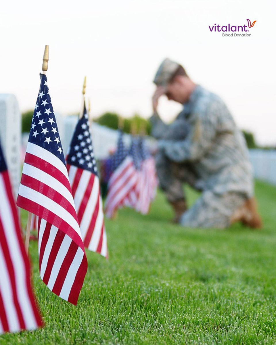 On Memorial Day, we remember the service members who gave their lives in defense of our nation.

Let their legacy live on in every act of service, in every blood donation that gives someone a second chance. Thank you to all who give.