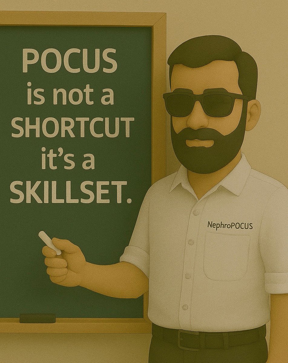 #Nephpearls #MedEd 
Thought of the day: Nobody mastered physical examination in a single day, so expecting to achieve competency from a short #POCUS course or workshop is impractical. Even the best-run sessions are only the beginning of a motivated learner’s journey. Beware of