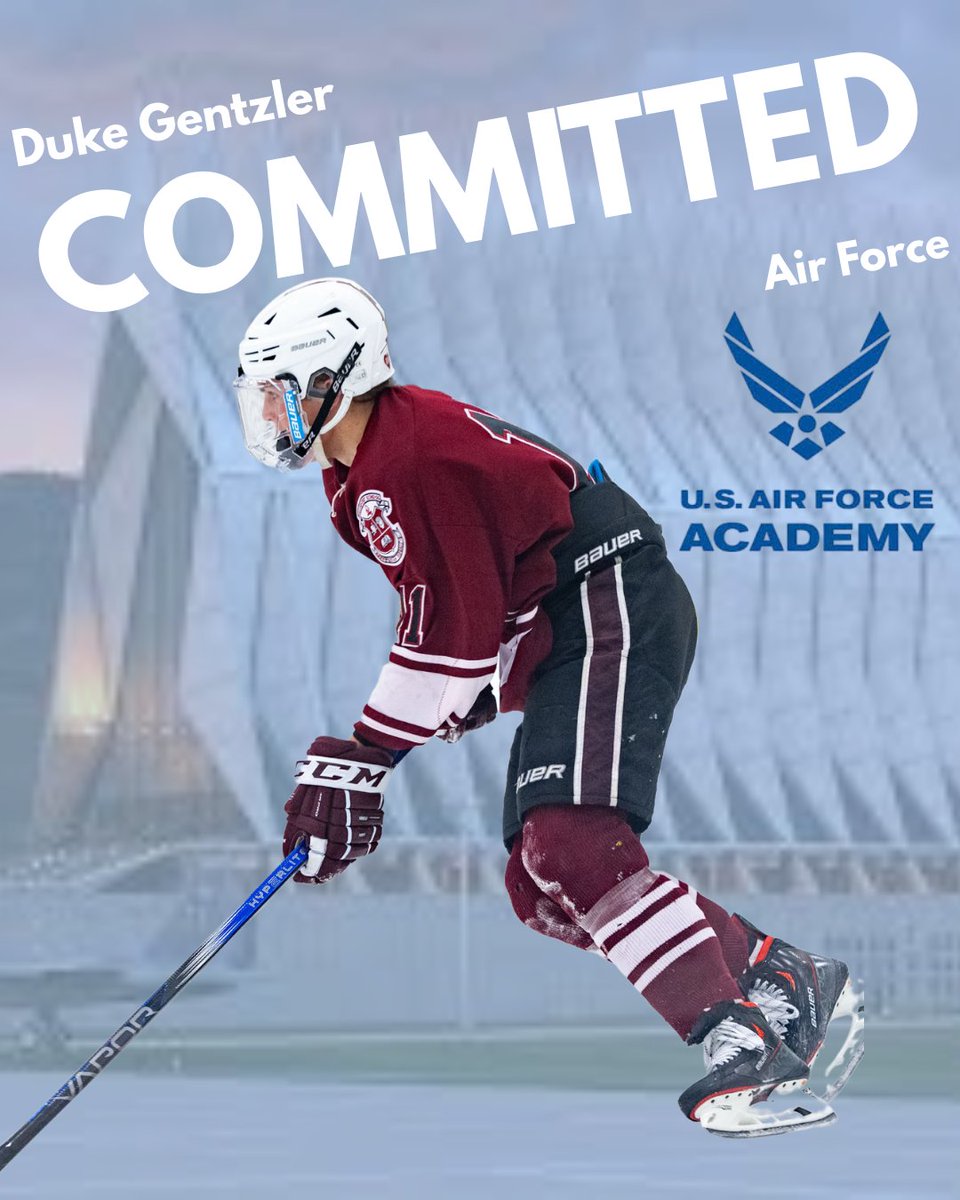 Congratulations to Duke Gentzler '24 on his commitment to the Air Force Academy! #goknights @sarumathletics @af_hky