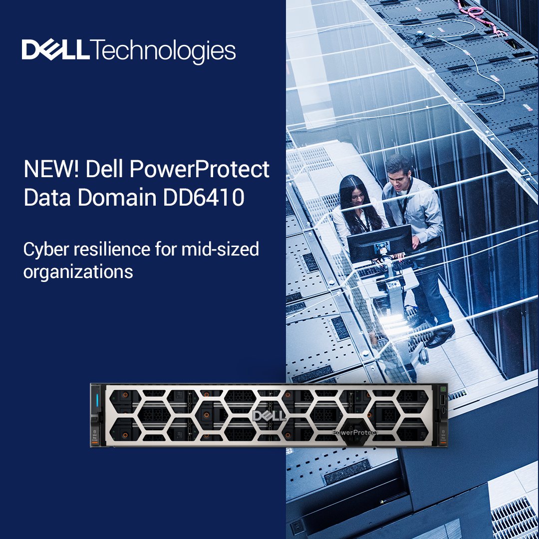 dp_rhine's tweet photo. Boost your data protection game! 💾📈 The NEW Dell PowerProtect DD6410 offers fast performance with up to 2.4x faster backups and industry-leading 65:1 data reduction—fast, efficient, and secure. Learn more in our eBook: https://t.co/bAReTjTxqo #iwork4dell https://t.co/lr2FG0LWw0