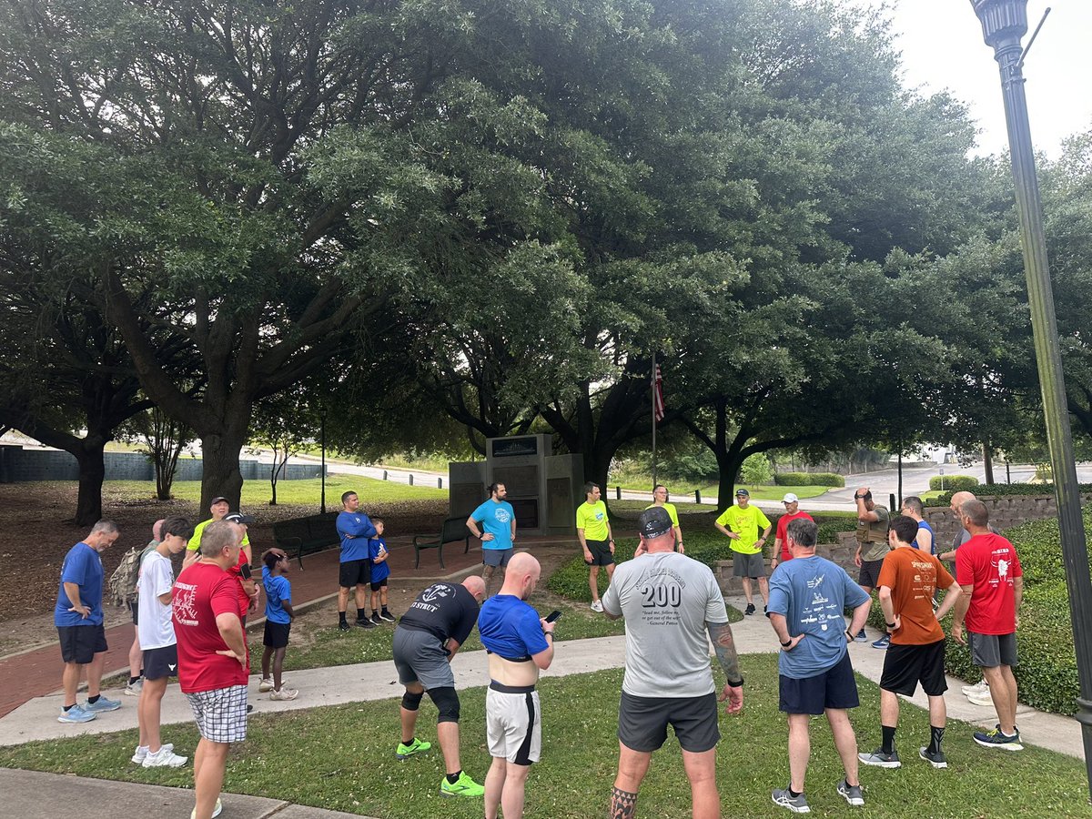 Matthew Quinton (@gamecock_matt97) on Twitter photo 26 patriotic pax assembled at <a href="/F3Stampede/">F3Stampede</a> this morning to remember those who made the ultimate sacrifice for our freedom.
Welcome FNG, Doughboy.
8 for #coffeeteria at LT.
Happy Memorial Day! 🇺🇸🇺🇸🇺🇸 26 patriotic pax assembled at <a href="/F3Stampede/">F3Stampede</a> this morning to remember those who made the ultimate sacrifice for our freedom.
Welcome FNG, Doughboy.
8 for #coffeeteria at LT.
Happy Memorial Day! 🇺🇸🇺🇸🇺🇸