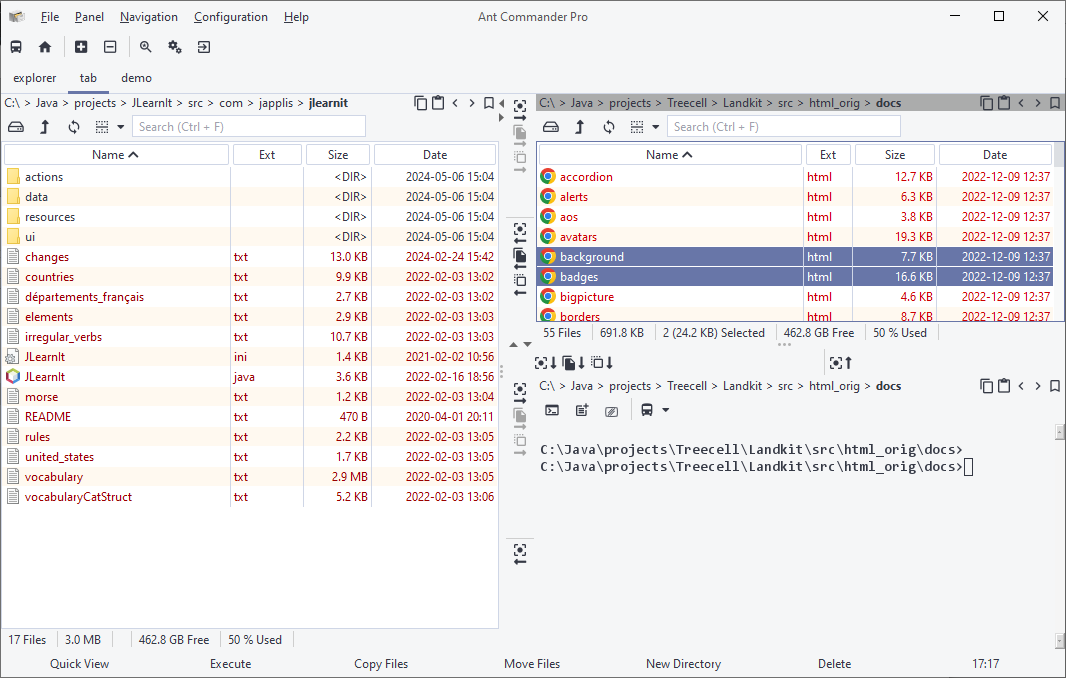 JetBrains Theme of the day: Roboticket Light from <a href="/SerafimArts/">Kirill Nesmeyanov</a> 
plugins.jetbrains.com/plugin/12191-r…

Here applied to Ant Commander Pro file manager using Flat IntelliJ skin.
#skin #theme #swing