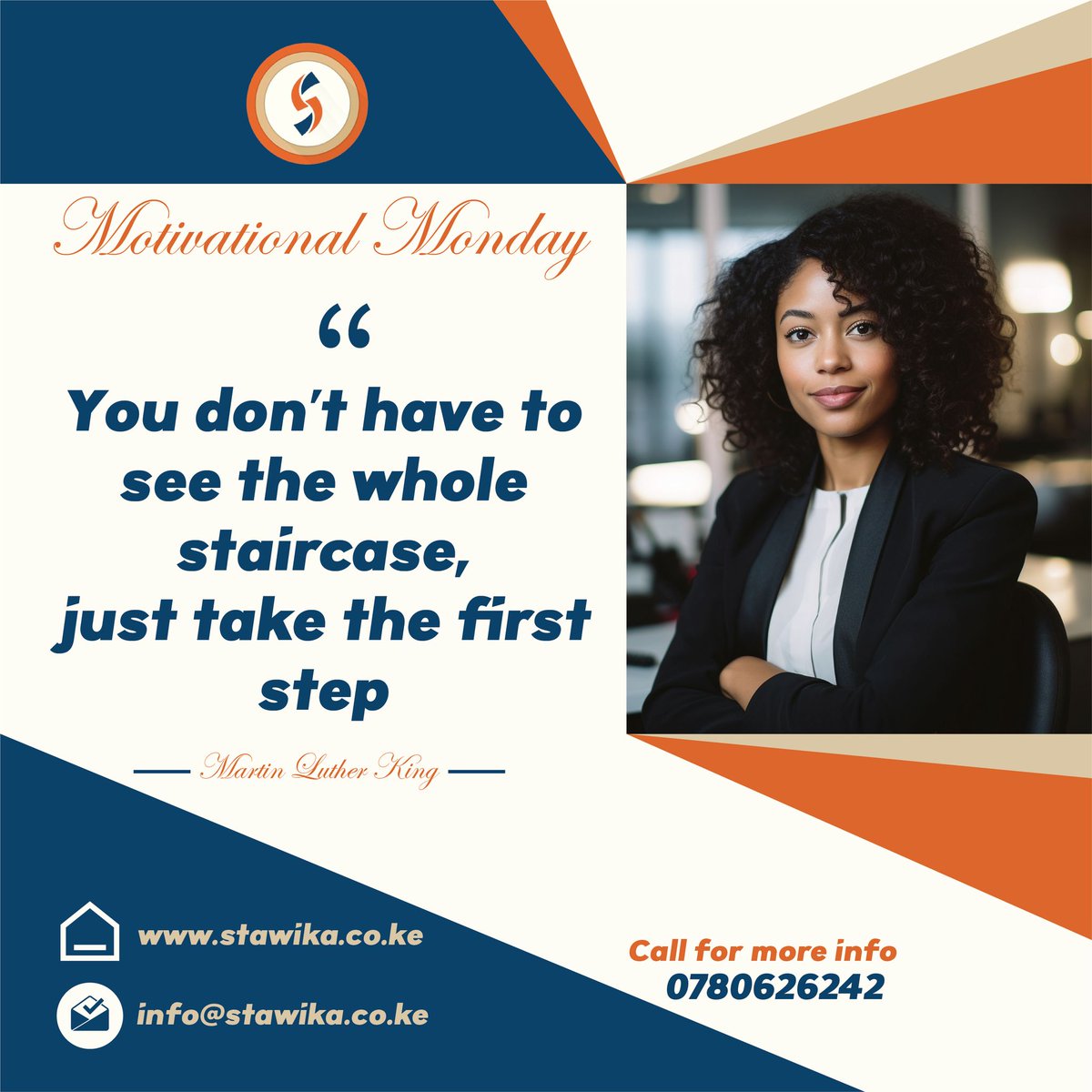 stawikaltd's tweet photo. Embrace this Monday as a fresh start. Set your goals, stay focused, and make this week your best one yet!

#Stawika
#Nimestawika
#MotivationalMondayQuotes https://t.co/19tGHKifj2