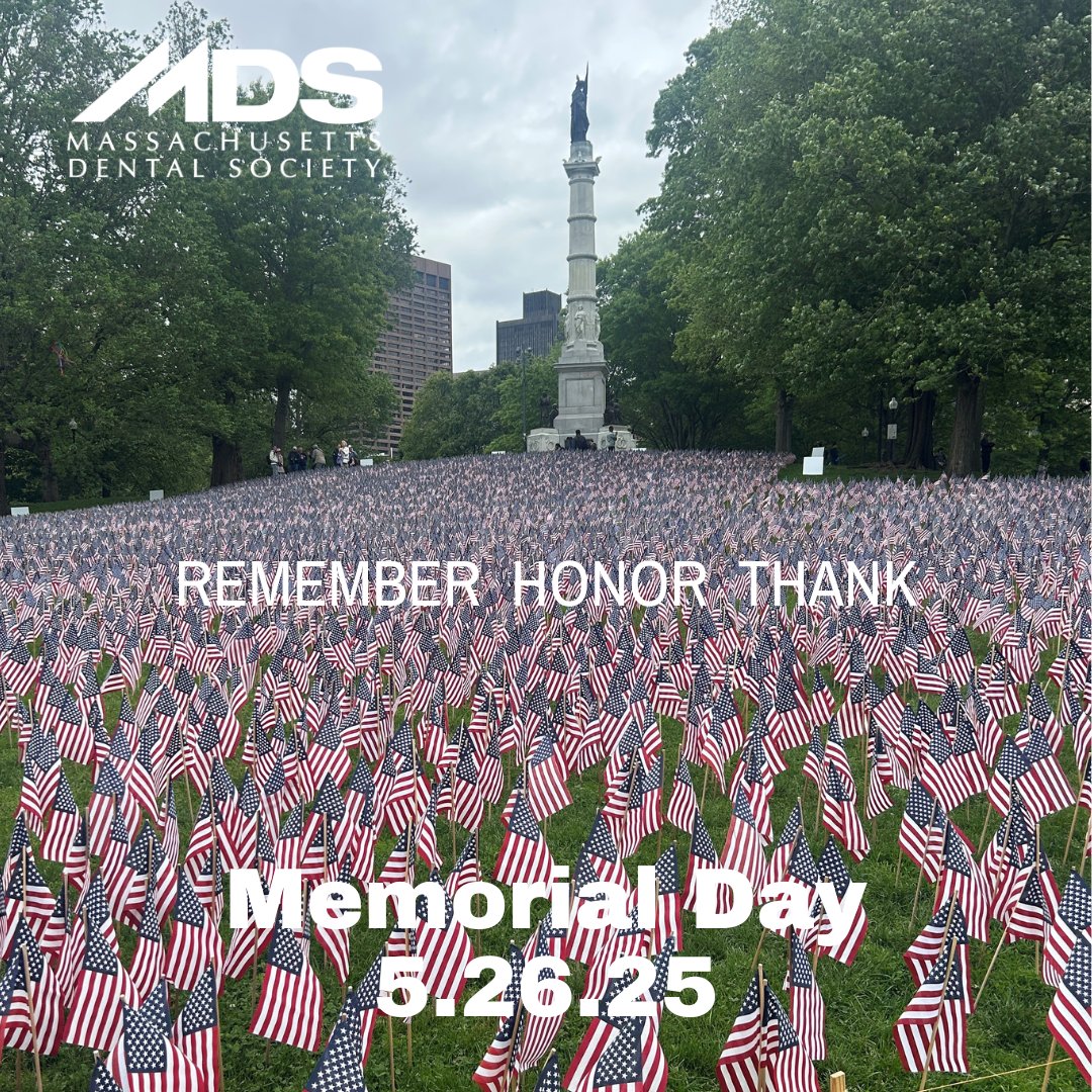 MassDental's tweet image. The MDS honors and remembers our heroes this Memorial Day. #rememberance #massdental