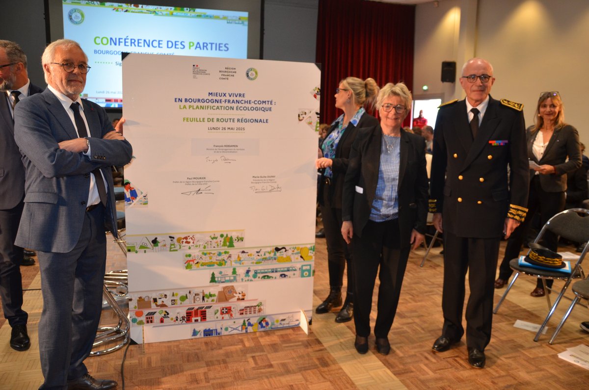 François Rebsamen (@frebsamen) on Twitter photo Ce matin à la COP de planification écologique de la <a href="/bfc_region/">Région Bourgogne-Franche-Comté</a>, j’ai rappelé mes convictions :
🌱 L’aménagement du territoire est un levier majeur pour réussir la transition écologique ;
✅ Une transition réussie passe par un dialogue concret avec les territoires ! Ce matin à la COP de planification écologique de la <a href="/bfc_region/">Région Bourgogne-Franche-Comté</a>, j’ai rappelé mes convictions :
🌱 L’aménagement du territoire est un levier majeur pour réussir la transition écologique ;
✅ Une transition réussie passe par un dialogue concret avec les territoires !