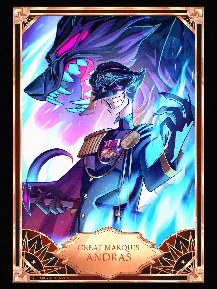 I finished this card for <a href="/MarquisDiscord/">♛𝓖𝓻𝓮𝓪𝓽 𝓜𝓪𝓻𝓺𝓾𝓲𝓼 𝓐𝓷𝓭𝓻𝓪𝓼</a> recently✨
Thank you again!   

Also, this is one last reminder that c0mm slots will open on May 26th at 7:00pm EST ^^   

#HelluvaBossOC #HazbinHotelOC