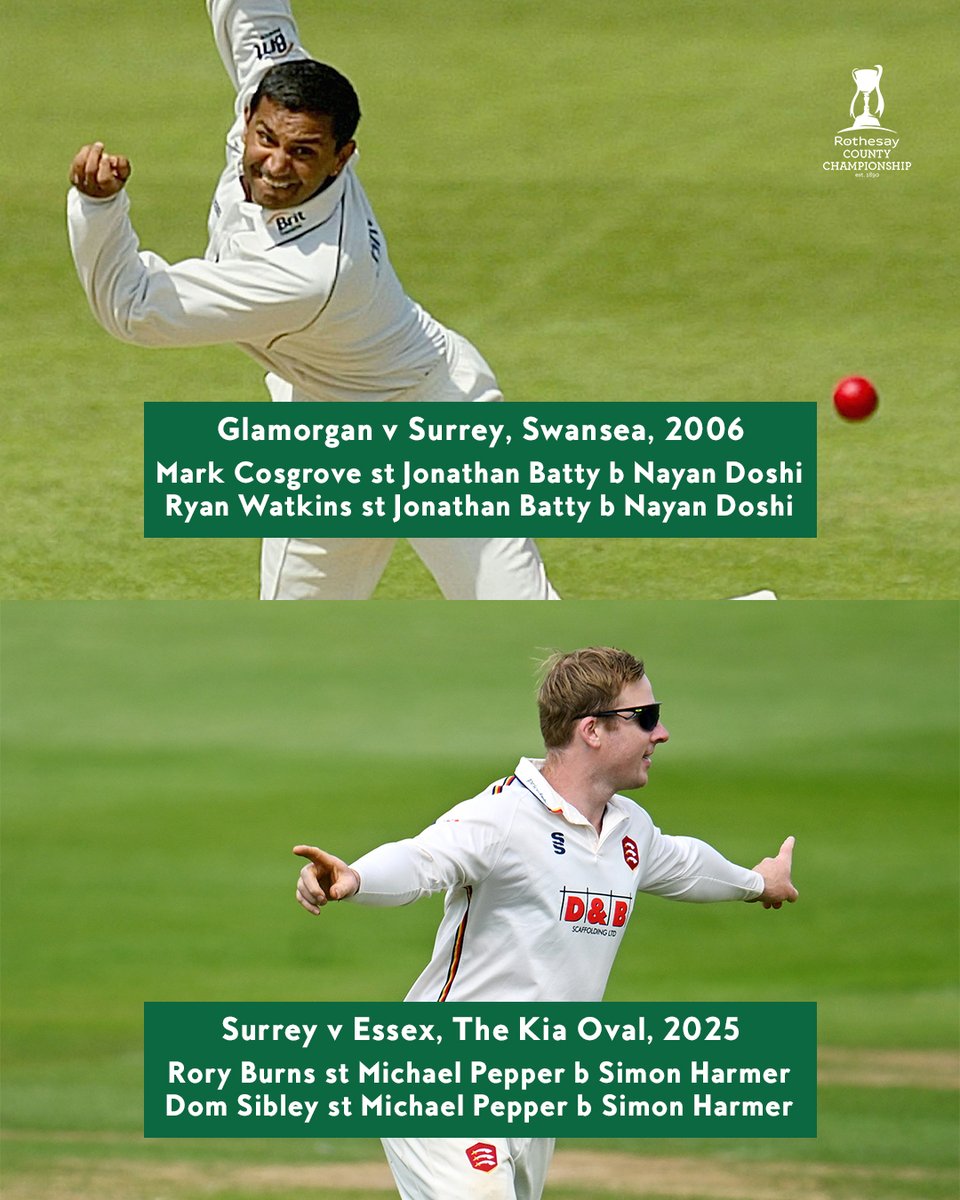 Rothesay County Championship (@countychamp) on Twitter photo Only the second time since 1996 that both openers have been out stumped in the same County Championship innings
Stat via <a href="/AWSStats/">Andrew Samson</a> Only the second time since 1996 that both openers have been out stumped in the same County Championship innings
Stat via <a href="/AWSStats/">Andrew Samson</a>