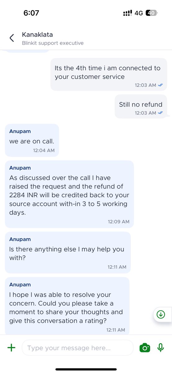 RohanBhutra's tweet photo. @letsblinkit On 19th may u told it would be refunded in 3 days it been 26 already 
The order was placed on 8th may 2025 https://t.co/jDGwLIPqDO