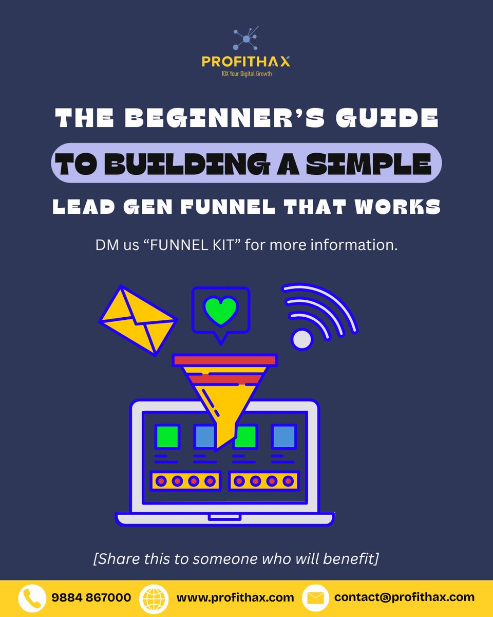 ProfitHax_10X's tweet image. New to digital marketing and not sure how to start generating leads?

DM us “FUNNEL KIT” for more information.

Follow [@ProfitHax_10X ] for more no-fluff digital strategies that actually work.

#LeadGenFunnel
#FunnelTips
#EmailMarketing101
#LeadGenerationStrategy