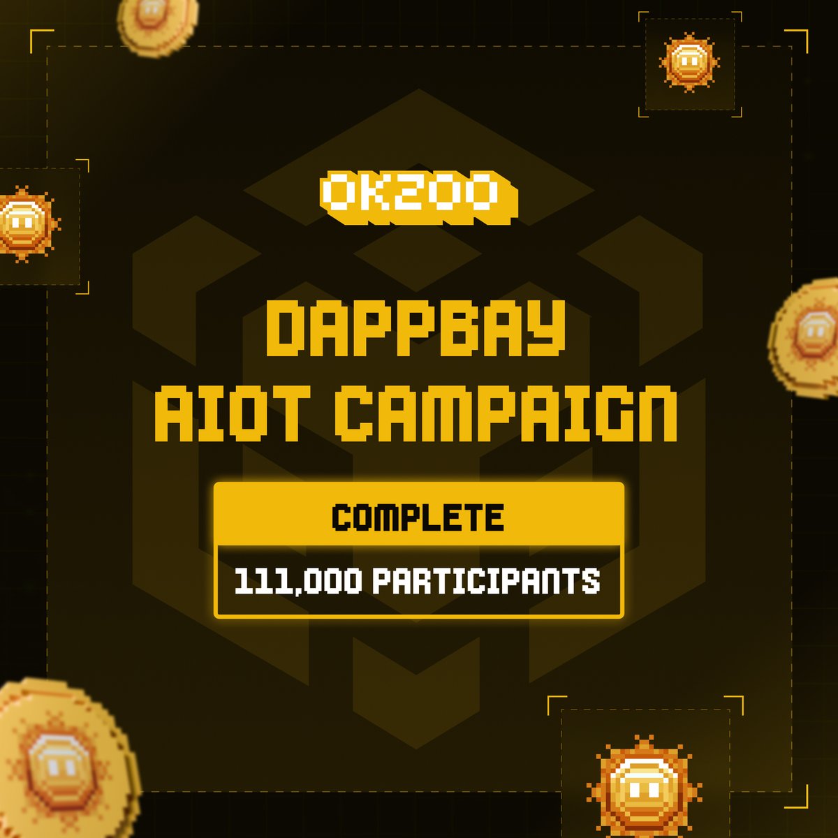 The AIOT campaign on <a href="/BNBCHAIN/">BNB Chain</a> DappBay just wrapped.

111,000 participants joined in and showed what’s possible —
AIoT has the community strength to build the future of DePIN.

More campaigns launching soon.