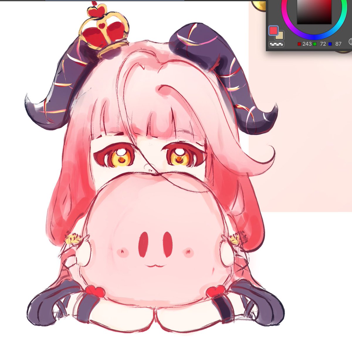 mayushu__'s tweet photo. MOOTS i made my first chibi 🥹❤️ isn’t she a cutie #artmoots https://t.co/VhnVkTX8Lp