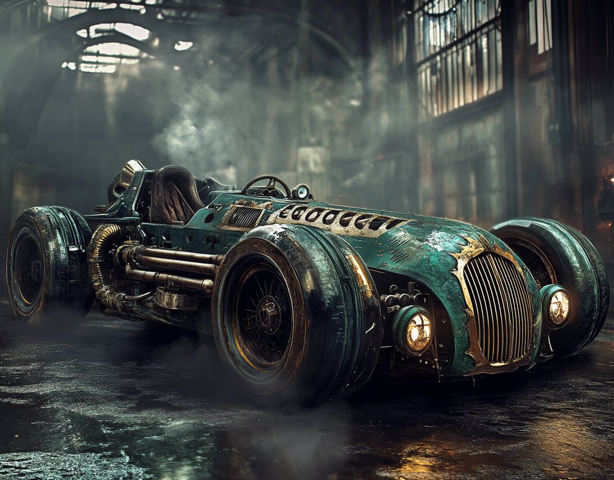 Unique930's tweet image. QT your Steampunk Racing Car
#AIart #racingcar #steampunk #IndyCar