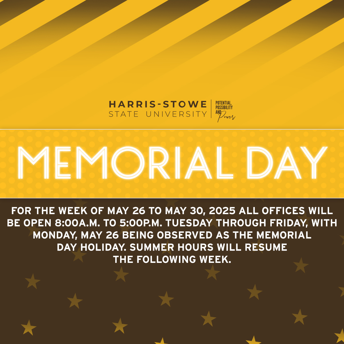 Today, we remember and give thanks. Happy Memorial Day from our campus family to yours!