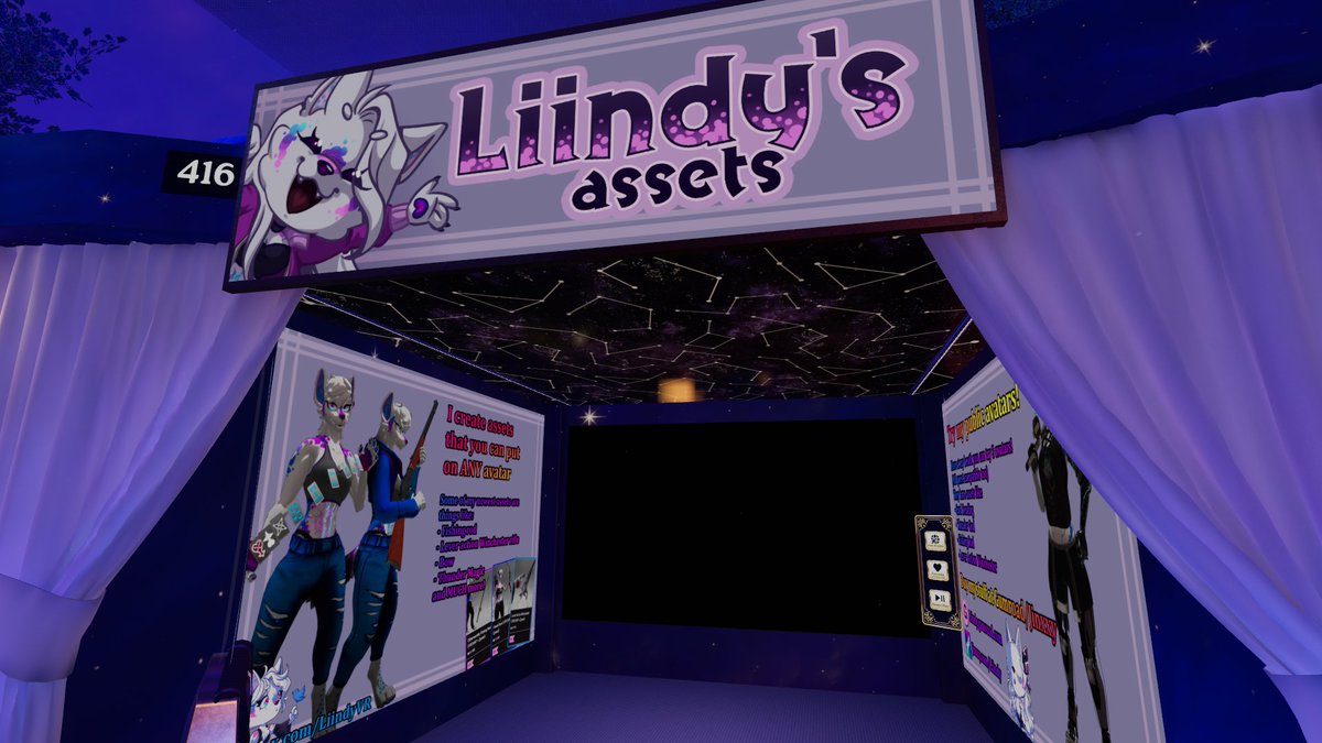 .<a href="/furality/">Furality</a>'s Dealers den is open to the public (no ticket needed) until until the 4th of june!

Come see my booth at 416 :) 💜

vrchat.com/home/world/wrl…