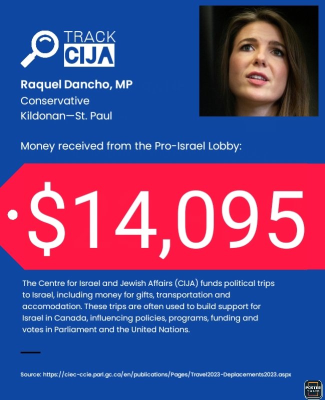 nomoralcover's tweet image. Shadowy Minister MP @RaquelDancho took over $14,000 from the pro-Israel lobby.  She met privately with CIJA &amp;amp; voted against a ceasefire in Gaza. #ForeignInterference #Canadafirst?

@MarkJCarney @HMcPhersonMP