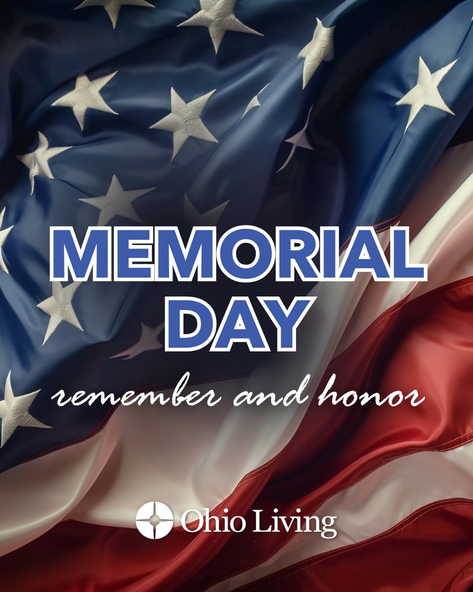 As we observe #MemorialDay, let us take a moment to remember the fallen heroes who made the ultimate sacrifice for our country. Their courage lives on in the freedom we enjoy today. #ohiolivingit #ohioliving #seniorliving #seniorcare