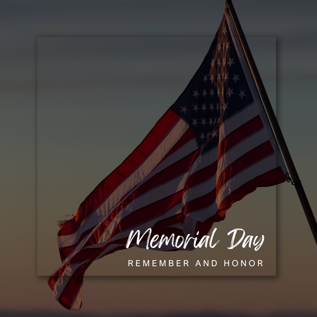 On this Memorial Day, we pause to remember and honor the brave men and women who have made the ultimate sacrifice for our country. We are forever grateful for their service and dedication. #MemorialDay
