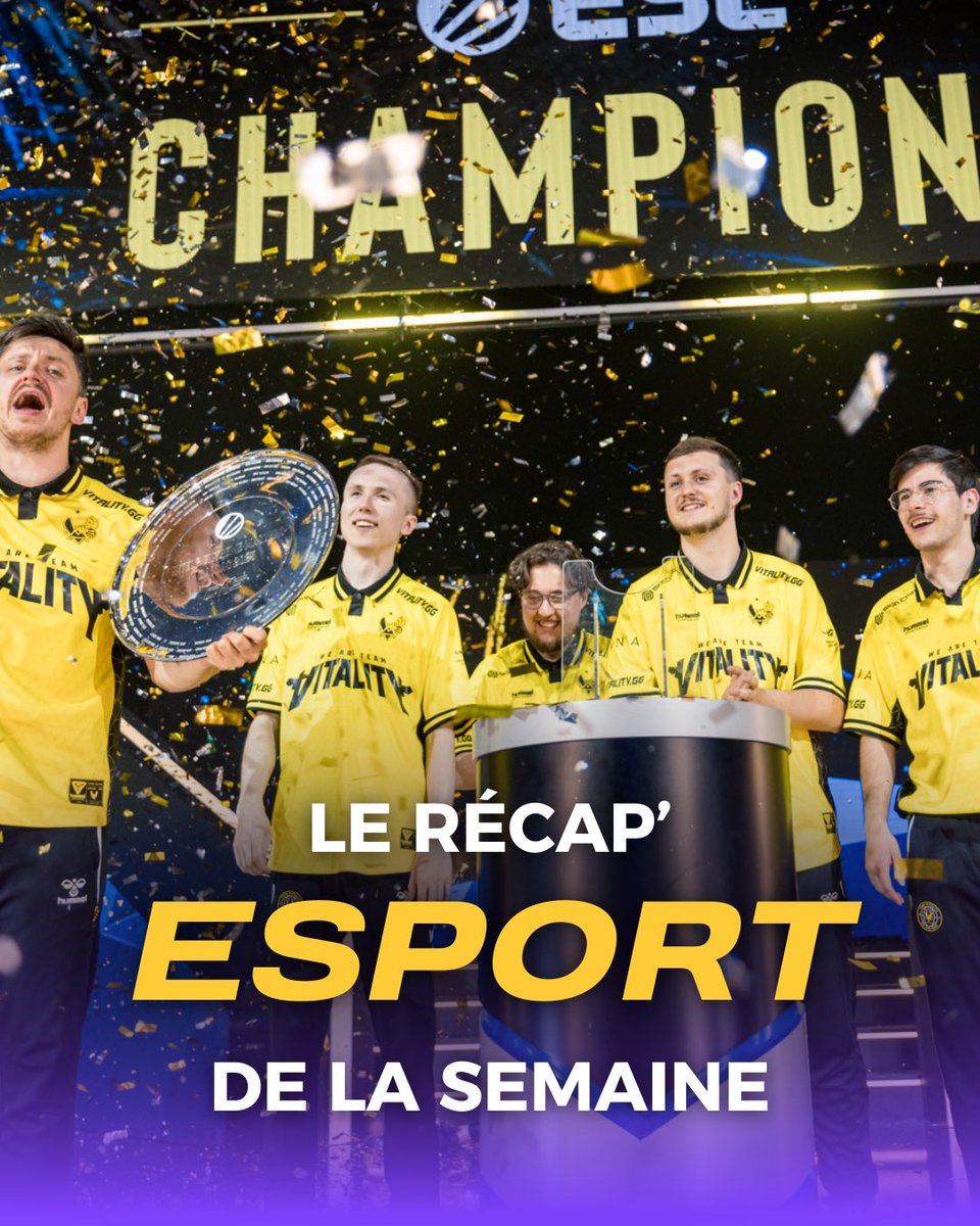 🏆 Le Récap’ Hebdo esport est là ! 🔥
Retour sur les faits marquants de la semaine pour la scène esport francophone 👇

💠 <a href="/LJR_Peixoto/">LJR</a> &amp; Lisa Pauleau remportent la Coupe de France FC25 à Clairefontaine !
💠 <a href="/TeamVitality/">Team Vitality 🐝</a> s’impose à l’IEM Dallas sur CS2 : 30ᵉ victoire