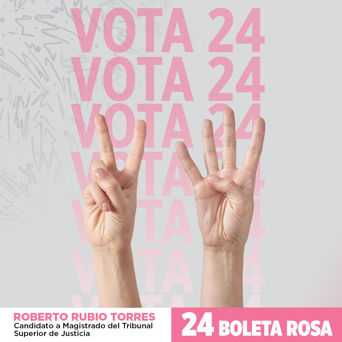 robertort1978's tweet image. Este es el número que tienes que anotar en tu boleta rosa este 1 de junio.

#RobertoRubio #BoletaRosa #24
#PoderJudicial #EleccionesPoderJudicial #Colima