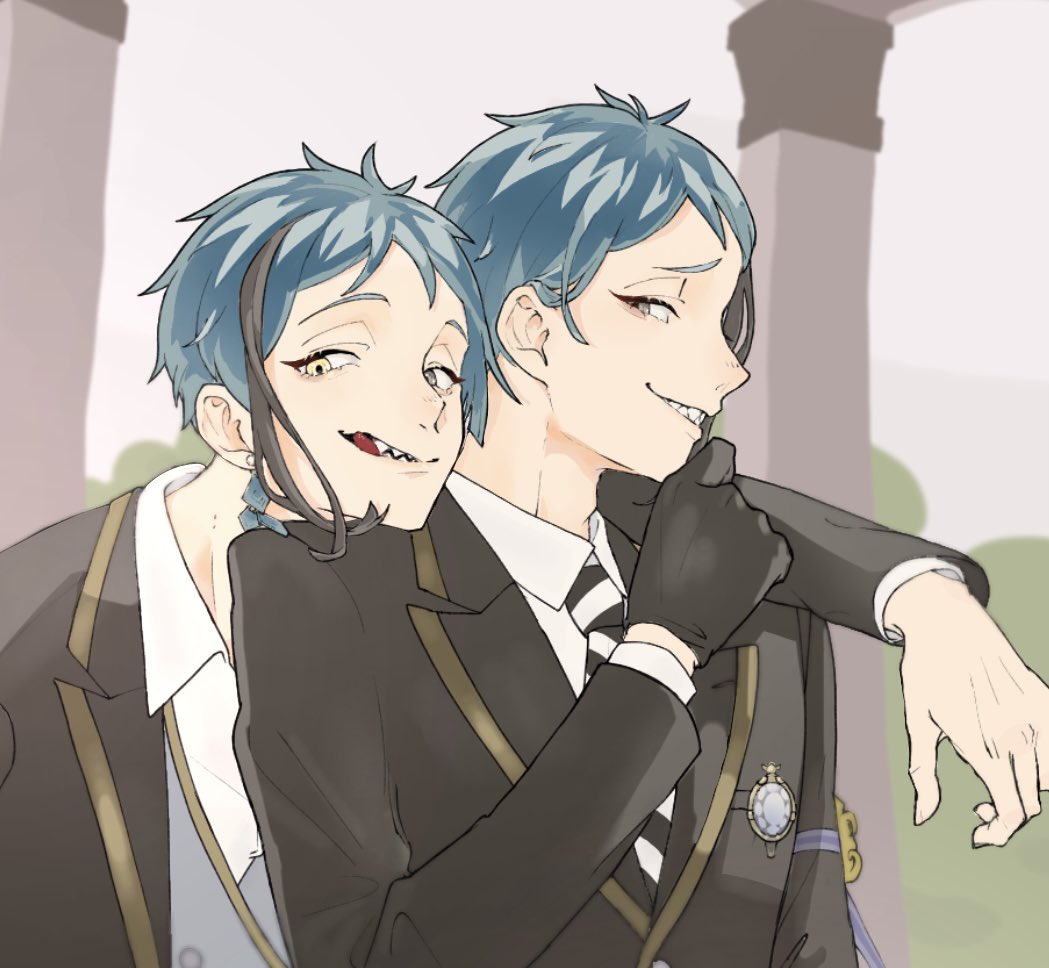 アイコンにしてるお気に入りの過去絵
#ツイステ　#ツイステファンアート　#リーチ兄弟