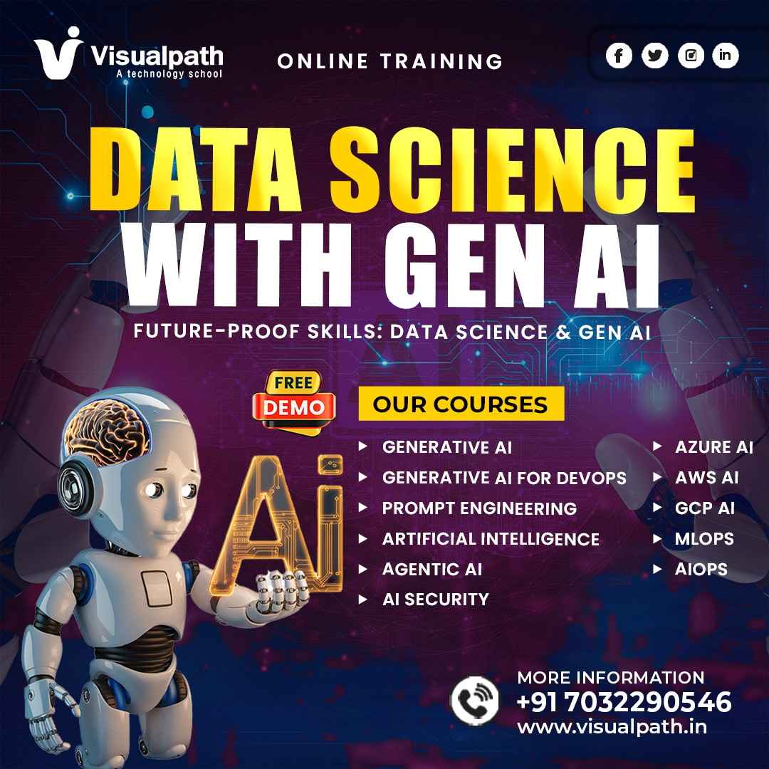 harikrishn87010's tweet image. 🚀 Boost Your Career with the Most In-Demand #DataScience &amp;amp; #GenerativeAICourse!

📍 Learn from expert trainers with 15+ years of real-world experience at #VisualPath – Top Data  Science Institute in Hyderabad.
📞 Call Us: +91-7032290546
📲 WhatsApp: wa.me/c/917032290546

#Ai