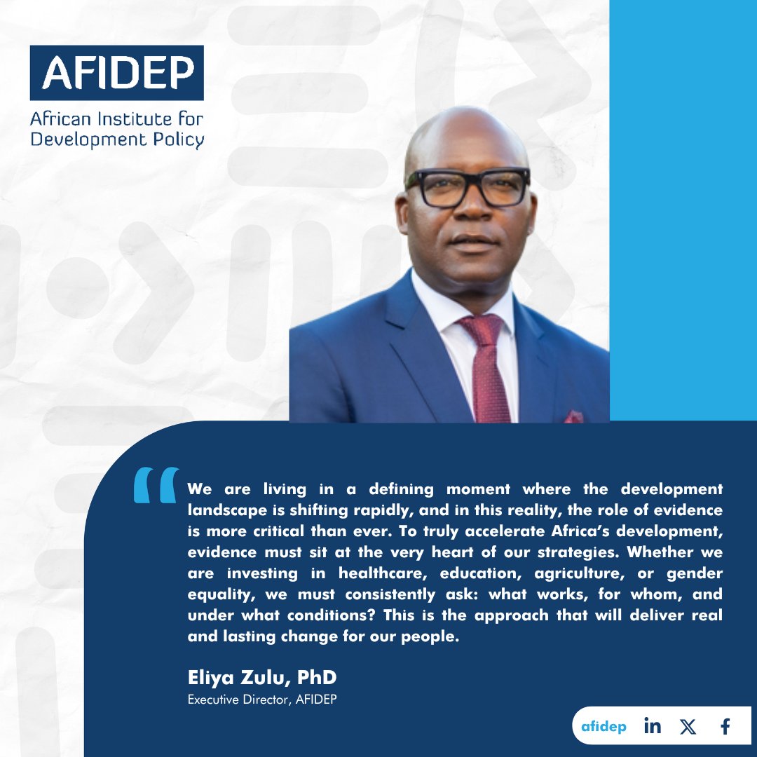 Africa’s future depends not just on ambition, but on action anchored in evidence. 
To unlock the continent’s full potential, we must prioritise investments that are guided by data, driven by local knowledge, and focused on people—especially our youth. 

Evidence is not a