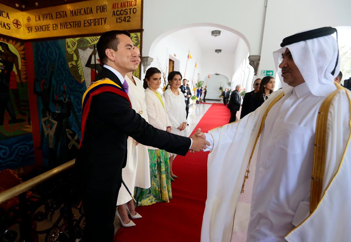 Qatar participa en la ceremonia de investidura del presidente del Ecuador

#MOFAQatar