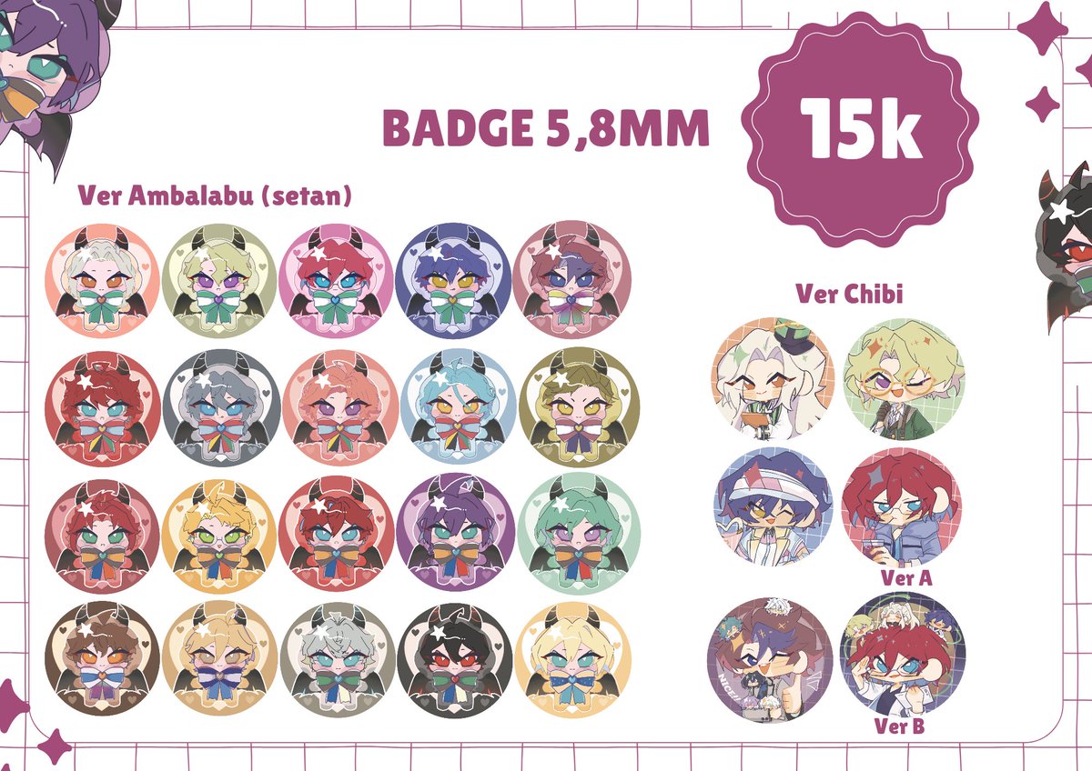 RT n' share are appreciated

Haloo siapa tau teman teman ada yang berminat sama pin ambalabu dan chibi biasa nya ehe... :3

Ayo bantu aku abisin stock guiss😭🫰🏻

Link ada di komen!! :3