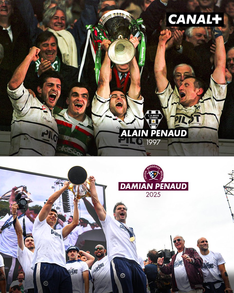 TEL PÈRE TEL FILS 🏆

Alain et Damian Penaud sont désormais tous les deux champions d'Europe 🔥