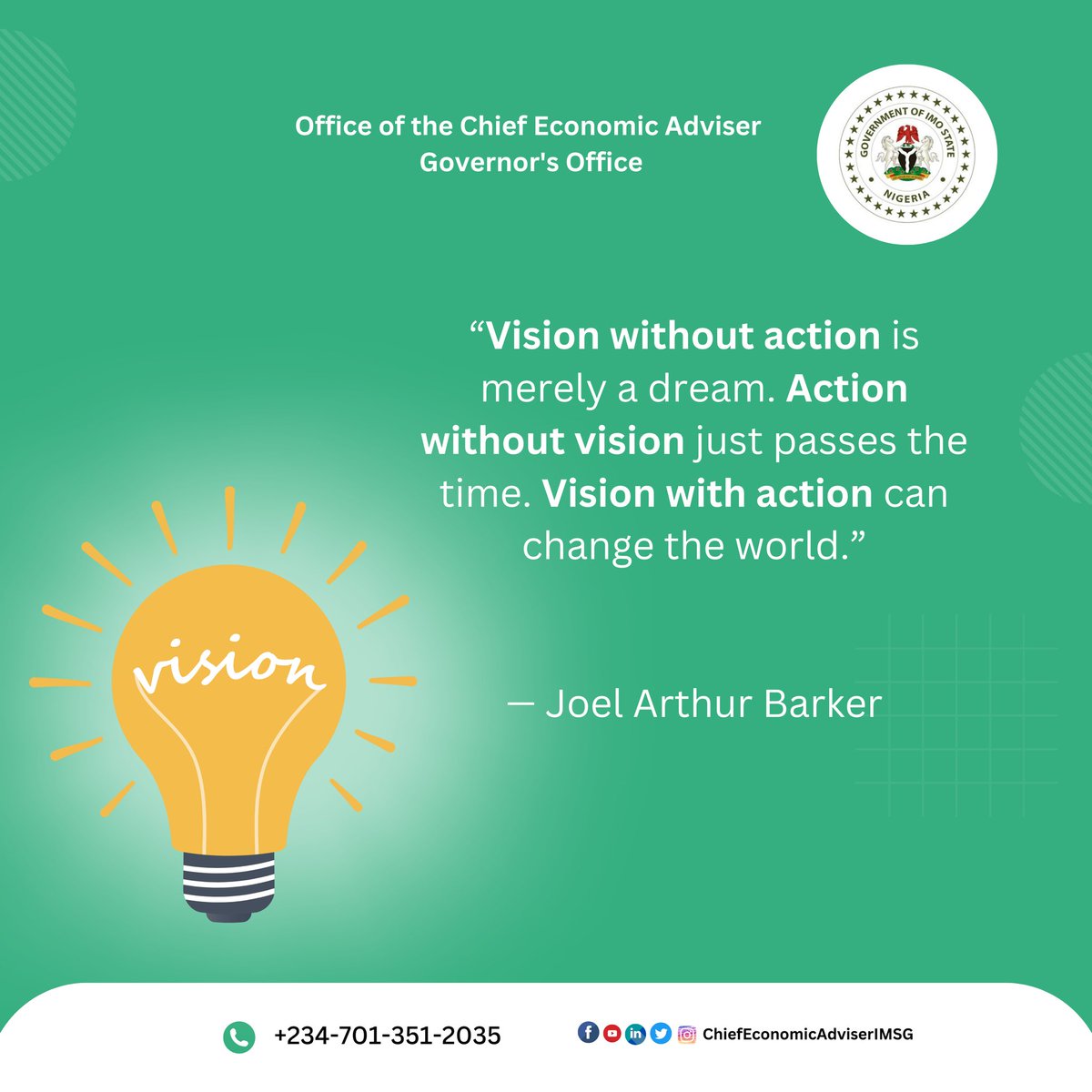 Something to note as the new week begins.

Have a great week!

#MondayMotivation
#newweeknewgoals
#empowerment
#business
#imostate