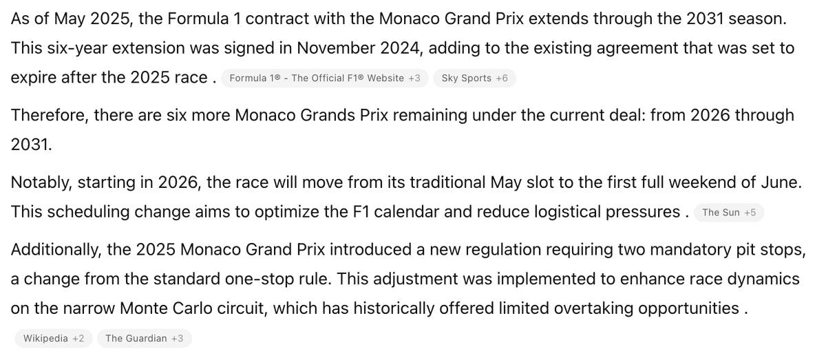 Only six more years at Monaco...