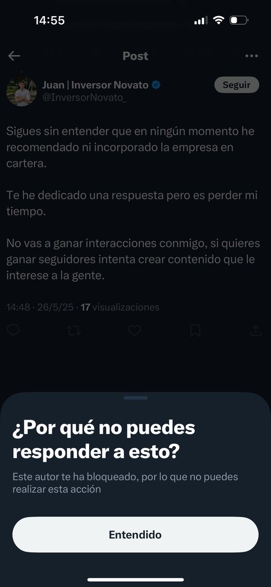 ManelRedPill's tweet photo. El @InversorNovato_ se ha picado y me ha bloqueado, a comer ajos, parece que el es el que vuelve a su cueva https://t.co/jg7p20a6B8